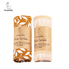 Load image into Gallery viewer, 2 pieces/pack Kangobaby muslin baby swaddle Blanket Newborn Baby Bath Towel Swaddle Blankets Multi Designs Functions Baby Wrap