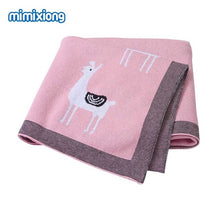 Load image into Gallery viewer, Baby Blankets Knitted Newborn Swaddle Stroller Bedding Wrap Cartoon Alpaca Infantil Boys Girls Receiving Blanket Children Quilts