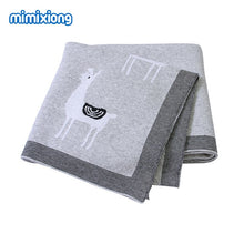 Load image into Gallery viewer, Baby Blankets Knitted Newborn Swaddle Stroller Bedding Wrap Cartoon Alpaca Infantil Boys Girls Receiving Blanket Children Quilts