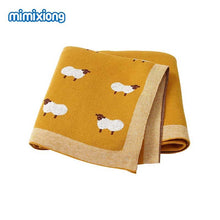 Load image into Gallery viewer, Baby Blankets Knitted Newborn Swaddle Stroller Bedding Wrap Cartoon Alpaca Infantil Boys Girls Receiving Blanket Children Quilts
