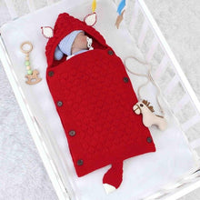 Load image into Gallery viewer, Baby Sleeping Bags Envelopes for Newborn Stroller Autumn Knitted Infantil Bebes Swaddle Sleepsacks Discharge Cocoon Cartoon Fox