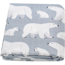 Load image into Gallery viewer, 120x120cm Bamboo Cotton Soft Baby Swaddle Muslin Wrap Infant Baby Bedding Sheet Baby Wrap Sleeping Bag