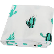 Load image into Gallery viewer, 120x120cm Bamboo Cotton Soft Baby Swaddle Muslin Wrap Infant Baby Bedding Sheet Baby Wrap Sleeping Bag