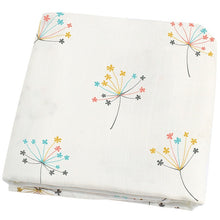 Load image into Gallery viewer, 120x120cm Bamboo Cotton Soft Baby Swaddle Muslin Wrap Infant Baby Bedding Sheet Baby Wrap Sleeping Bag