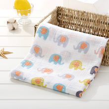 Load image into Gallery viewer, Baby Blanket Bath Towel Bamboo Swaddle Blanket Diaper Gauze Muslin Blanket 120 Baby Blankets Newborn Blanket Swaddle Cotton