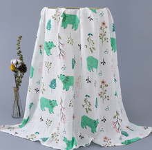 Load image into Gallery viewer, Baby Blanket Bath Towel Bamboo Swaddle Blanket Diaper Gauze Muslin Blanket 120 Baby Blankets Newborn Blanket Swaddle Cotton