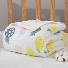 Load image into Gallery viewer, Cotton Gauze Blanket Baby Muslin Swaddle Blankets 6 Layer Baby Bathing Blanket 105x105cm