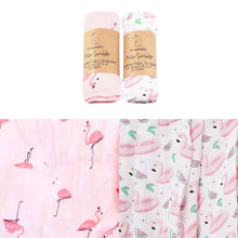Load image into Gallery viewer, 2 pieces/pack  Kangobaby muslin baby swaddle Blanket Newborn Baby Bath Towel Swaddle Blankets Multi Designs Functions Baby Wrap
