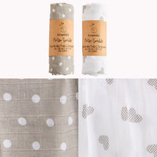 Load image into Gallery viewer, 2 pieces/pack  Kangobaby muslin baby swaddle Blanket Newborn Baby Bath Towel Swaddle Blankets Multi Designs Functions Baby Wrap
