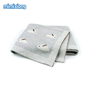 Baby Blankets Knitted Newborn Swaddle Stroller Bedding Wrap Cartoon Alpaca Infantil Boys Girls Receiving Blanket Children Quilts