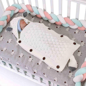 Baby Sleeping Bags Envelopes for Newborn Stroller Autumn Knitted Infantil Bebes Swaddle Sleepsacks Discharge Cocoon Cartoon Fox