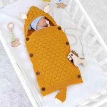 Load image into Gallery viewer, Baby Sleeping Bags Envelopes for Newborn Stroller Autumn Knitted Infantil Bebes Swaddle Sleepsacks Discharge Cocoon Cartoon Fox
