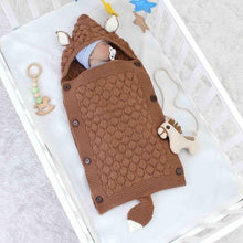 Load image into Gallery viewer, Baby Sleeping Bags Envelopes for Newborn Stroller Autumn Knitted Infantil Bebes Swaddle Sleepsacks Discharge Cocoon Cartoon Fox
