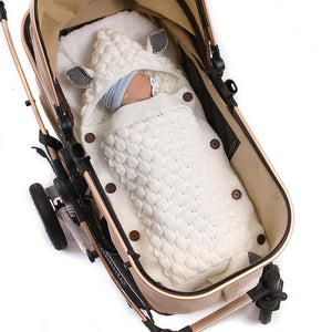 Baby Sleeping Bags Envelopes for Newborn Stroller Autumn Knitted Infantil Bebes Swaddle Sleepsacks Discharge Cocoon Cartoon Fox