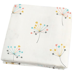 120x120cm Bamboo Cotton Soft Baby Swaddle Muslin Wrap Infant Baby Bedding Sheet Baby Wrap Sleeping Bag
