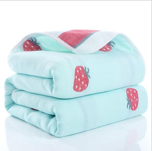 Baby Quilt Newborn Comforter Baby Six-layer Gauze Bath Towel For Children Baby Blankets(size 80*80)
