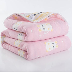 Baby Quilt Newborn Comforter Baby Six-layer Gauze Bath Towel For Children Baby Blankets(size 80*80)