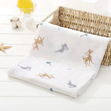 Load image into Gallery viewer, Baby Blanket Bath Towel Bamboo Swaddle Blanket Diaper Gauze Muslin Blanket 120 Baby Blankets Newborn Blanket Swaddle Cotton
