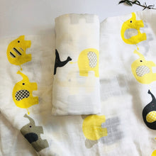 Load image into Gallery viewer, Bamboo Baby Blanket Baby Girl Swaddle Wrap Newborn Baby Bath Towel Stroller Sleep Cover Muselina Bebe Algodon 120x120cm
