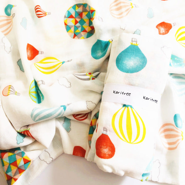 Bamboo Baby Blanket Baby Girl Swaddle Wrap Newborn Baby Bath Towel Stroller Sleep Cover Muselina Bebe Algodon 120x120cm