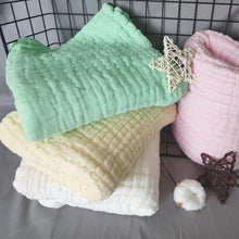Load image into Gallery viewer, Cotton Gauze Blanket Baby Muslin Swaddle Blankets 6 Layer Baby Bathing Blanket 105x105cm
