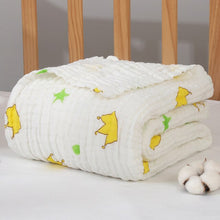 Load image into Gallery viewer, Cotton Gauze Blanket Baby Muslin Swaddle Blankets 6 Layer Baby Bathing Blanket 105x105cm

