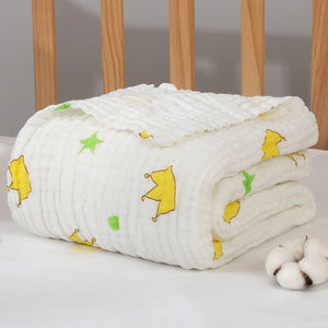 Cotton Gauze Blanket Baby Muslin Swaddle Blankets 6 Layer Baby Bathing Blanket 105x105cm