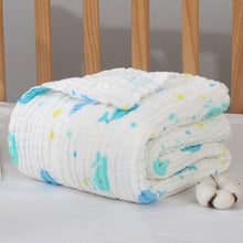 Load image into Gallery viewer, Cotton Gauze Blanket Baby Muslin Swaddle Blankets 6 Layer Baby Bathing Blanket 105x105cm
