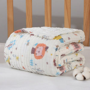 Cotton Gauze Blanket Baby Muslin Swaddle Blankets 6 Layer Baby Bathing Blanket 105x105cm