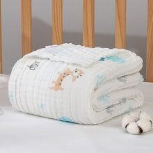 Load image into Gallery viewer, Cotton Gauze Blanket Baby Muslin Swaddle Blankets 6 Layer Baby Bathing Blanket 105x105cm
