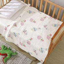 Load image into Gallery viewer, Cotton Gauze Blanket Baby Muslin Swaddle Blankets 6 Layer Baby Bathing Blanket 105x105cm
