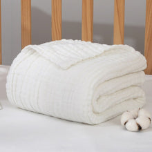 Load image into Gallery viewer, Cotton Gauze Blanket Baby Muslin Swaddle Blankets 6 Layer Baby Bathing Blanket 105x105cm
