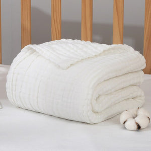 Cotton Gauze Blanket Baby Muslin Swaddle Blankets 6 Layer Baby Bathing Blanket 105x105cm