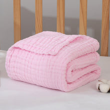 Load image into Gallery viewer, Cotton Gauze Blanket Baby Muslin Swaddle Blankets 6 Layer Baby Bathing Blanket 105x105cm
