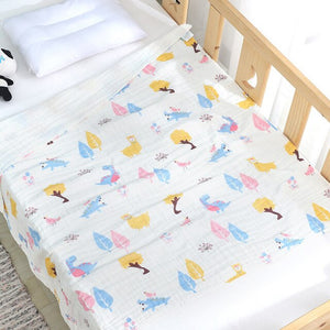 Cotton Gauze Blanket Baby Muslin Swaddle Blankets 6 Layer Baby Bathing Blanket 105x105cm