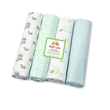 Load image into Gallery viewer, 4Pcs/Lot Muslin 100% Cotton Baby Bed Sheet Baby Swaddles Soft Newborns Blankets Blankets Muslin Diapers Swaddle Bed Wrap Sheet
