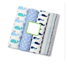 Load image into Gallery viewer, 4Pcs/Lot Muslin 100% Cotton Baby Bed Sheet Baby Swaddles Soft Newborns Blankets Blankets Muslin Diapers Swaddle Bed Wrap Sheet

